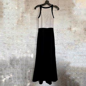 Vintage M. Manon Knit Dress White & Black Small